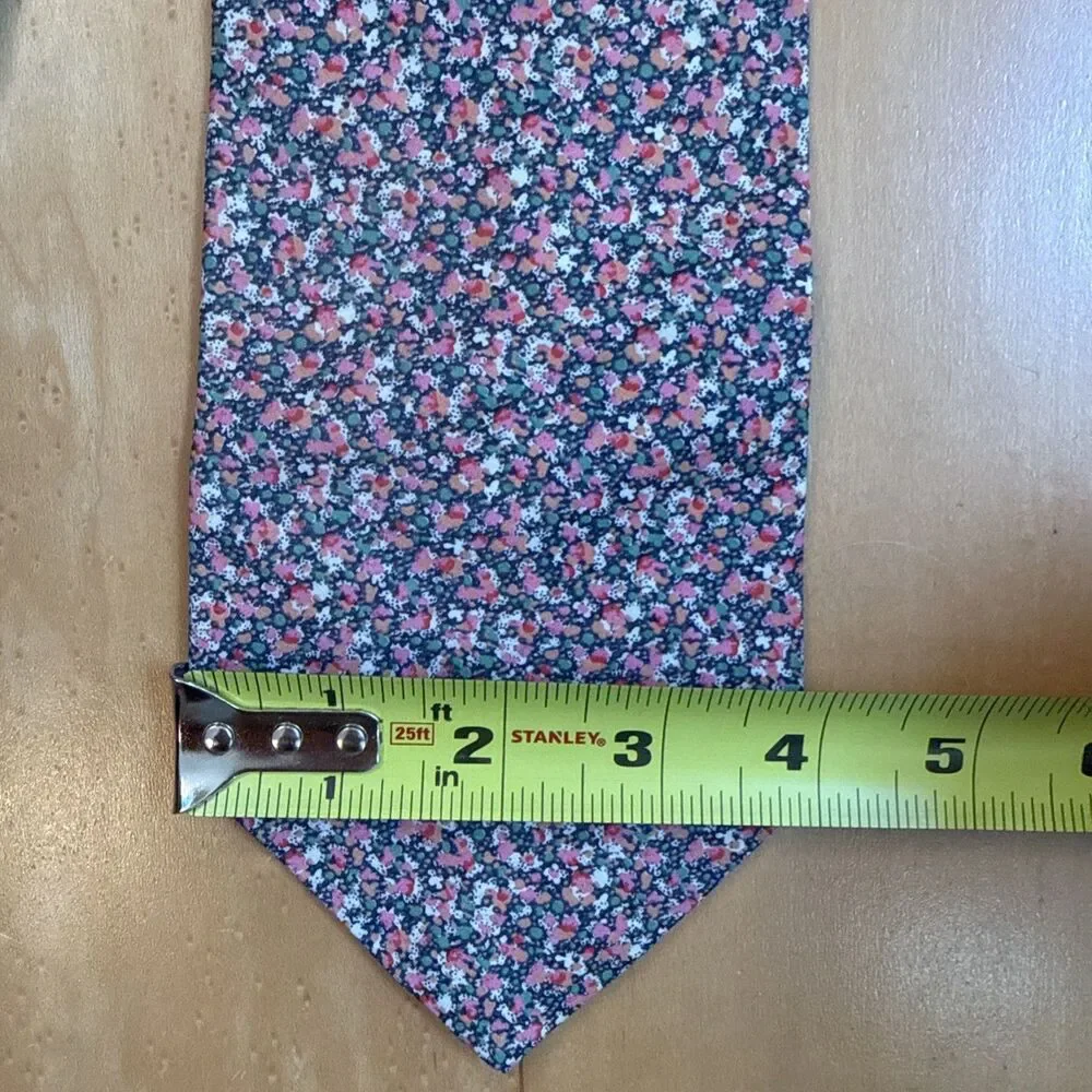 VINTAGE LIBERTY OF LONDON PINK FLORAL 100% COTTON TIE MADE IN USA